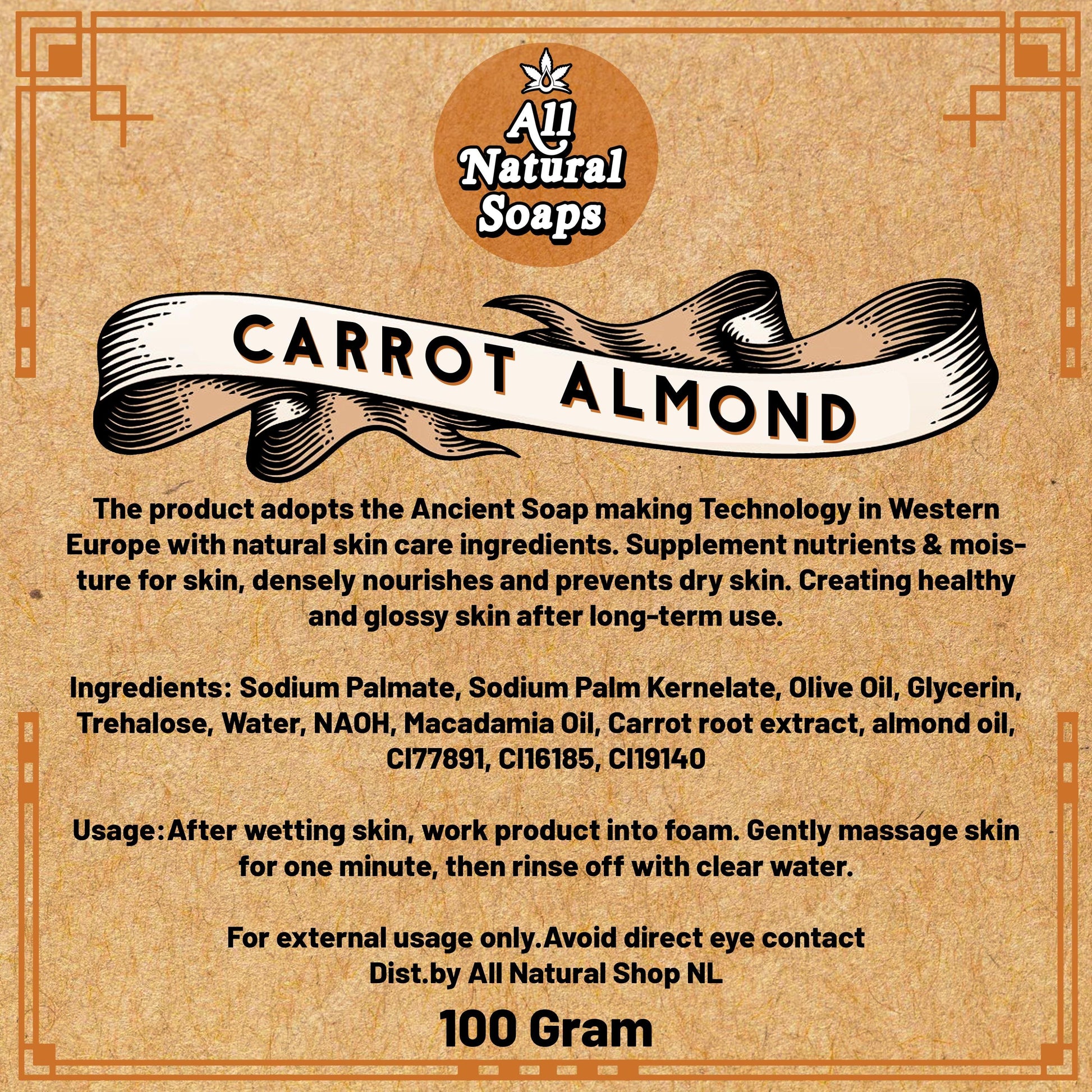 Natural Soap - Carrot Almond - All Natural Soaps